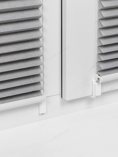 Жалюзи плиссе жаккардовые с тиснением PK 260-05 Серые фото 9