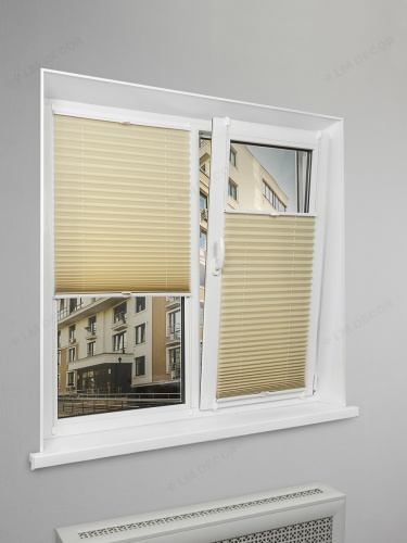 Жалюзи плиссе PK 250-05 Бежевые фото 2