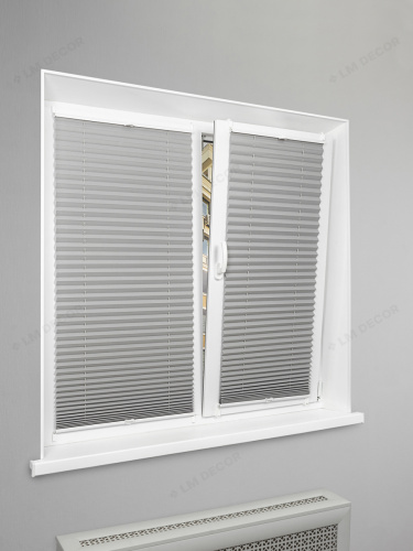 Жалюзи плиссе блэкаут PK 280-07 Серые фото 4