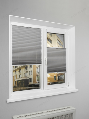 Жалюзи плиссе жаккардовые с тиснением PK 260-05 Серые фото 3