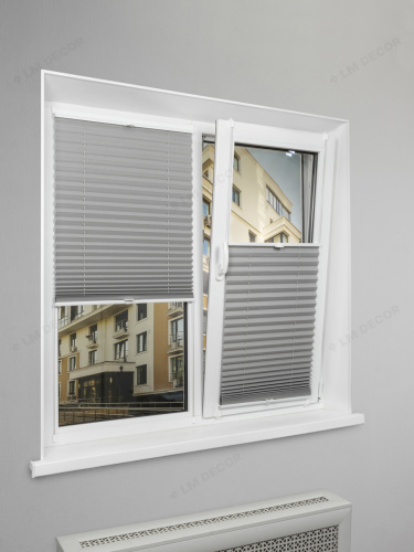 Жалюзи плиссе блэкаут PK 280-07 Серые фото 2