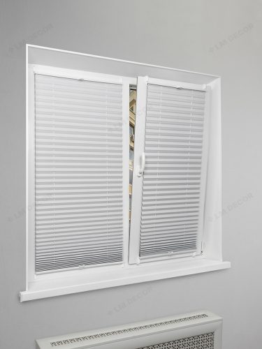 Жалюзи плиссе блэкаут PK 280-01 Белые фото 4