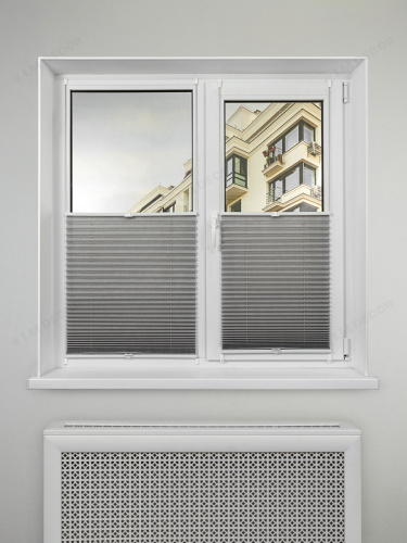 Жалюзи плиссе жаккардовые с тиснением PK 260-05 Серые фото 6