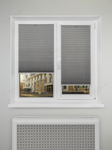 Жалюзи плиссе жаккардовые с тиснением PK 260-05 Серые фото 7