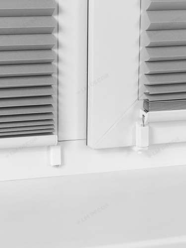 Жалюзи плиссе блэкаут PK 280-07 Серые фото 9