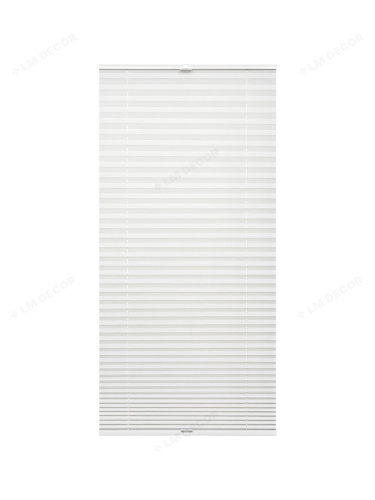Жалюзи плиссе жаккардовые с тиснением PK 260-01 Белые фото 11