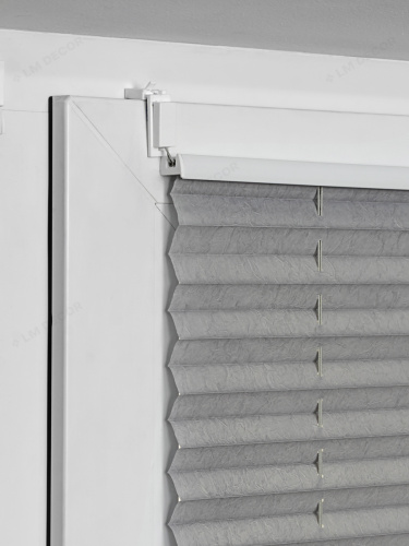 Жалюзи плиссе жаккардовые с тиснением PK 260-05 Серые фото 8