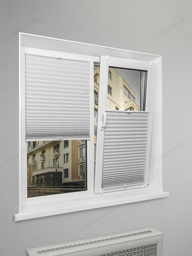 Жалюзи плиссе блэкаут PK 280-01 Белые фото 2