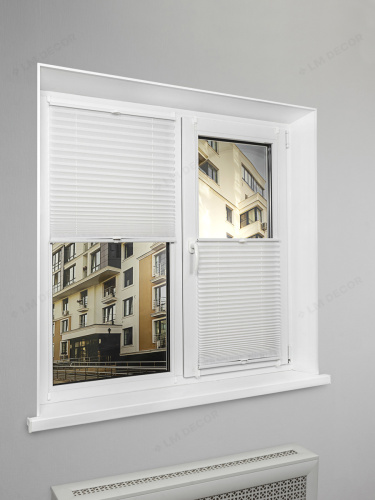 Жалюзи плиссе жаккардовые с тиснением PK 260-01 Белые