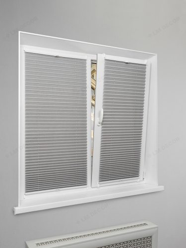 Жалюзи плиссе жаккардовые с тиснением PK 260-05 Серые фото 4